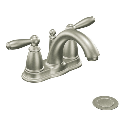 Moen 6610BN Brantford Two Handle Centerset Lavatory Faucet Brushed Nickel