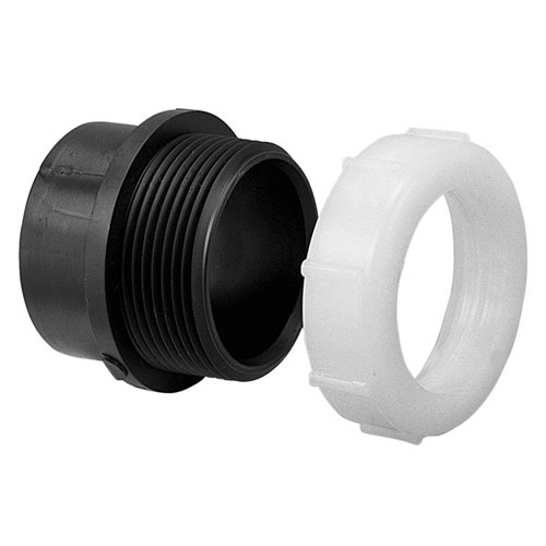 1-1/2 inch X 1-1/4 inch ABS DWV Plastic Fittings Trap Adapter Spg x SJ