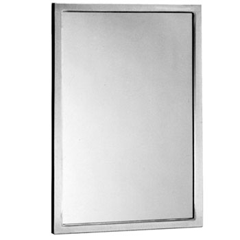 Bobrick B-165 2436 24 inch  x 36 inch  Channel-Framed Mirror