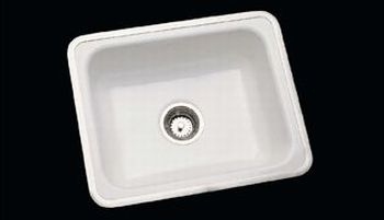 CECO Model 720-H Flat Rim Cast Iron Sink 24