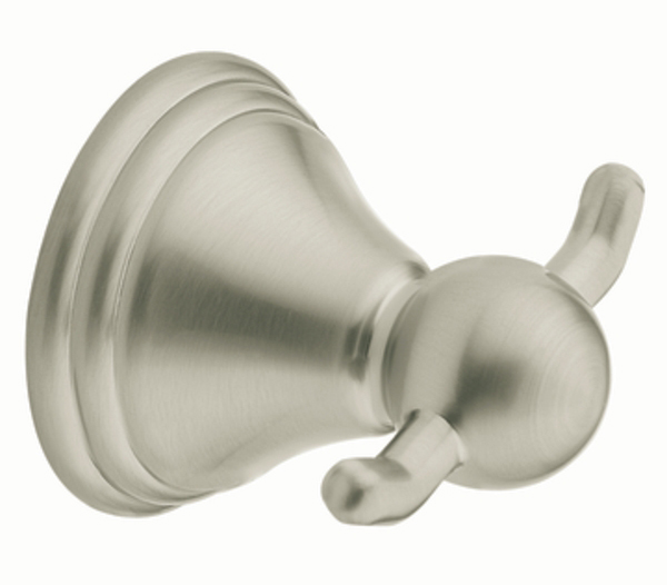 Moen DN8403BN Creative Specialties Preston Double Robe Hook - Brushed Nickel