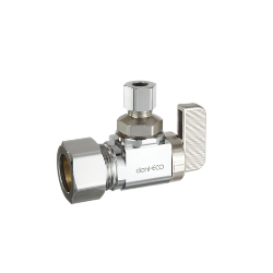 Dahl 611-33-30 5/8 OD Comp X 1/4 OD Comp Angle Valve - Chrome