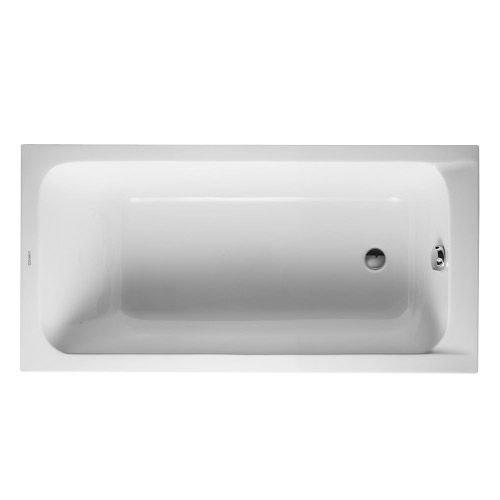 Duravit 700095000000090 D-Code 59x29 Acrylic Soaking Bathtub with Reversible Drain - White