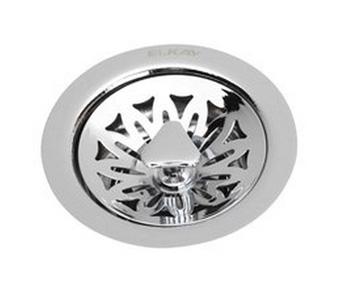 Elkay LKDTCR Triangle Pattern Basket Strainer - Chrome