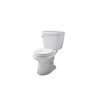 Gerber WS-21-502 Viper Round Front 2 Piece Toilet - White