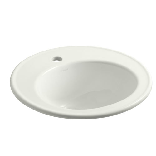 Kohler K-2202-1-NY Brookline Self-Rimming Lavatory Sink with Single Faucet Hole - Dune