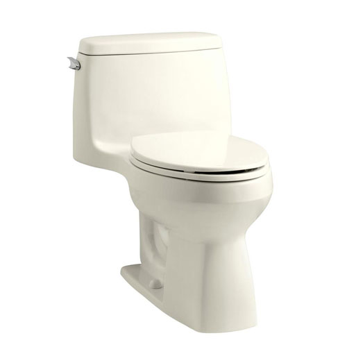 Kohler K-3811-96 Santa Rosa Comfort Height One Piece Compact Elongated 1.6 gpf Toilet - Biscuit