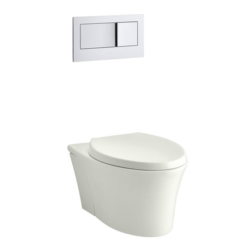 Kohler K-6299-NY Veil Wall Hung Elongated Toilet Bowl - Dune