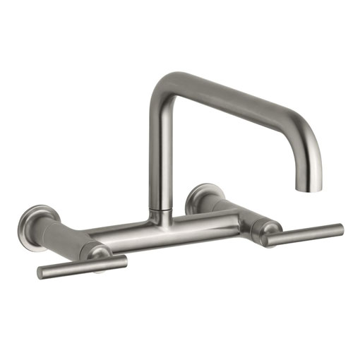 Kohler K-7549-4-VS Purist Wall-Mount Bridge Faucet - Stainless