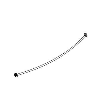 Kohler K-9350-2BZ Expanse Transitional Design Curved Shower Rod - Oil Rubbed Bronze