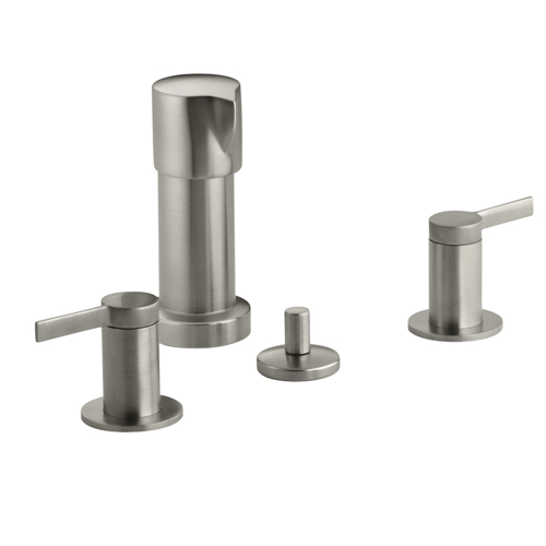 Kohler K-960-4-BN Stillness Widespread Bidet Faucet with Lever Handles - Brushed Nickel