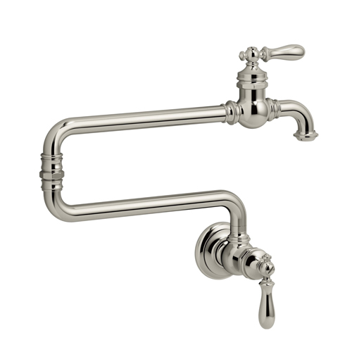 Kohler K-99270-SN Artifacts Single Hole Wall Mount Pot Filler Kitchen Sink Faucet with 22