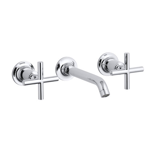 Kohler K-T14413-3 Purist Wall-Mount Lavatory Faucet Trim - Polished Chrome