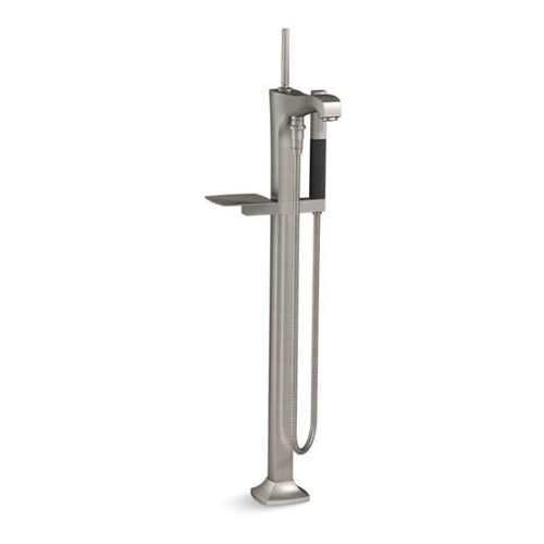 Kohler K-T97331-4-BN Margaux Floor Mount Bath Filler with Handshower - Brushed Nickel