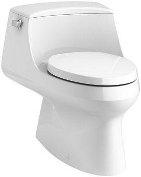 Kohler K-3722-0 San Raphael One-Piece Elongated 1.28 GPF Toilet with Left-Hand Trip Lever - White