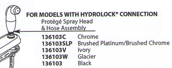 Moen 136103 Protege Replacement Spray Head & Hose Assembly Black