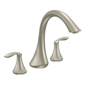 Moen T943BN Eva Two-Handle Roman Tub Faucet Trim Brushed Nickel