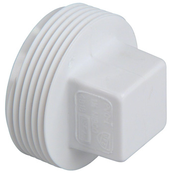 Mueller Industries 4818 3 in NPT Male PVC DWV Pipe Fitting Plug