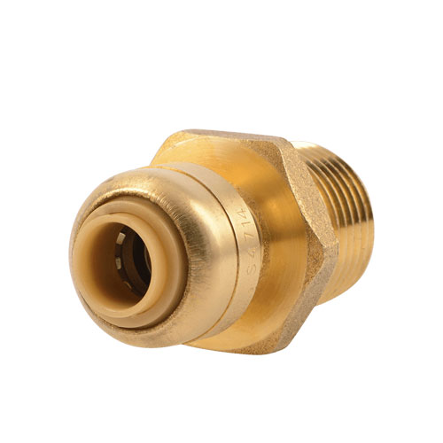 SharkBite U110LFA 1/4 in. x 1/2 in. MNPT Reducing Brass Push Male Adapter (Lead Free)