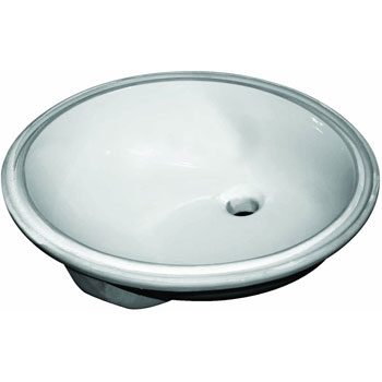 Sloan SS-3001 Standard Oval Undermount Lavatory Sink - White