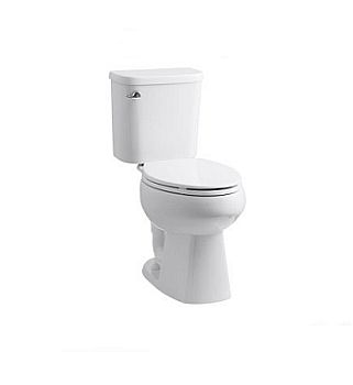 Sterling Plumbing 403082-RA-0 Windham 2-Piece 1.28 GPF Luxury Height Elongated Toilet with Right-Hand Trip Lever - White