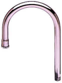 T&S Brass 120X Rigid Gooseneck Spout - Chrome