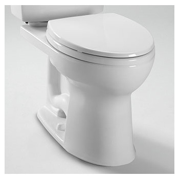 Toto C454CUFG#01 Cotton Drake II Elongated Toilet Bowl Only with SanaGloss Ceramic Glaze - Cotton White