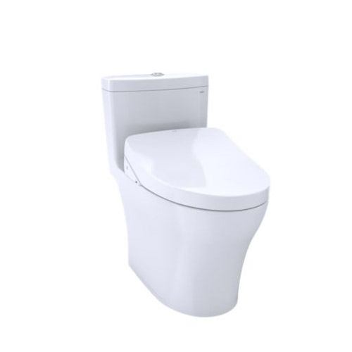 Toto MW6463046CEMFG#01 Aquia IV Washlet + S500E One-Piece Elongated 1.28 GPF and 0.8 GPF Toilet - Cotton White