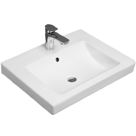 Villeroy & Boch 5A062601 Twist Drop-in washbasin Angular - White Alpin
