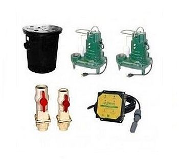 Zoeller 910-0031 Duplex Sewage Package (Unassembled)