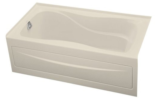 Kohler K-1219-LA-47 Hourglass 5' Bath With Integral Apron and Left Hand Drain - Almond