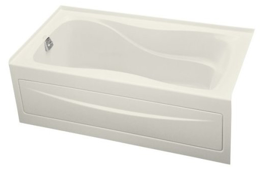 Kohler K-1219-LA-96 Hourglass 5' Bath With Integral Apron and Left Hand Drain - Biscuit