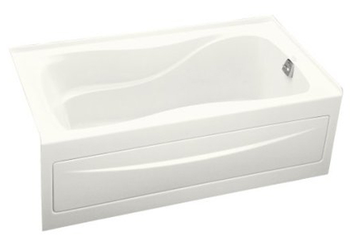 Kohler K-1219-RA-0 Hourglass 5' Bath With Integral Apron and Right Hand Drain - White