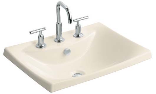 Kohler K-19029-8-47 Escale Self-Rimming L avatory With 8