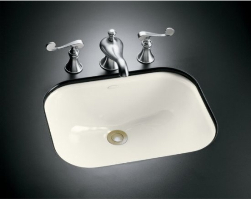 Kohler K-2890-8U-0 Tahoe Cast Iron Undercounter Lavatory Sink With 8