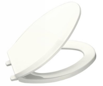 Kohler K-4652-0 Lustra Elongated Closed-Front Toilet Seat - White