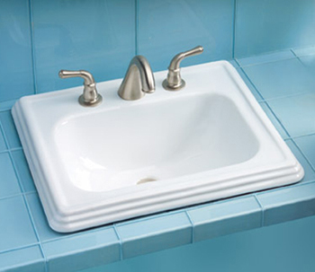 Toto LT531.8-01 Promenade Suite Self Rimming Lavatory Sink w/ Faucet Holes on 8